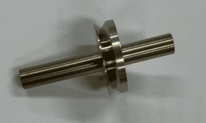 Collector electrode inside an FID where positive ions formed in the flame are captured and measured.