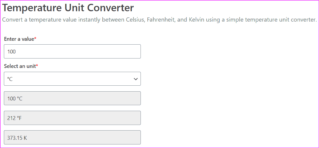 Temperature Unit Converter | Celsius, Fahrenheit & Kelvin