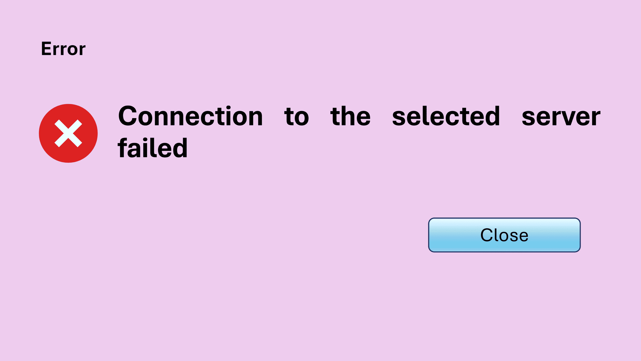 ChemStation server connection failed error message screenshot